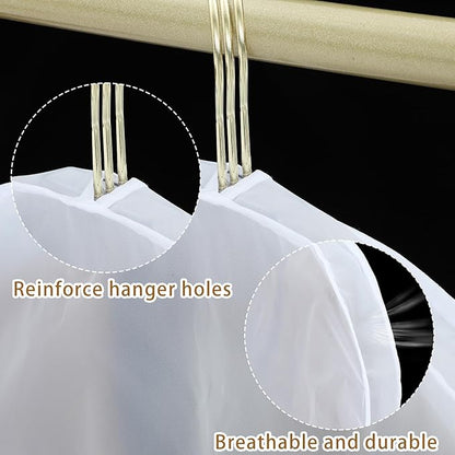 24 Pieces Shoulder Covers Garment Covers Clothes for Hanging Clothes Closet Storage Suit Coats, Jackets, Dress