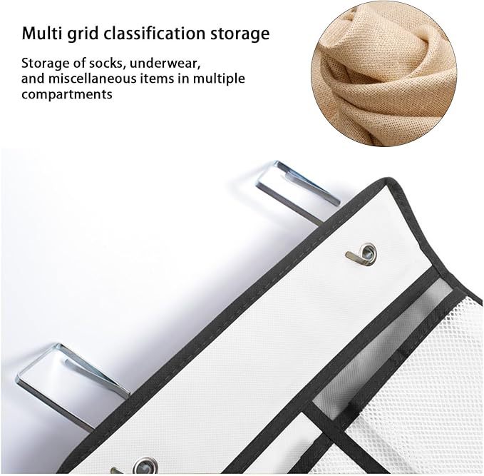 Over The Door Shoe Organizers, 2024 New 12 Large Pockets Hanging Shoe Organizer, Shoe Rack for Closet Entryway Bedroom Bathroom Pantry Shoe Holder, 2 Metal Hook