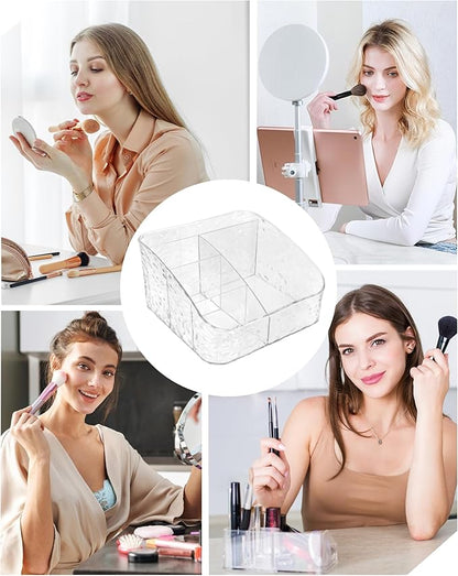 Luxury Simplified Makeup Storage Box, Transparent Tabletop Dressing Table, Large Capacity Multi Compartment Organizer for Cosmetics, for Women's Needs