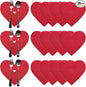 16 Pcs Valentine's Day Red Heart Flatware Holder Felt Cutlery Bag Valentine Tableware Cover Silverware Holder Pockets Dinner Knife Fork Covers for Birthday Mother's Day Party Table Setting Decor