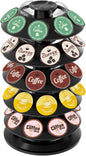 K Cup Holder, Coffee Pod Holder for Keurig Pods - 40 Capsule Spinning Organizer with 360° Turntable, Also Fits Nescafé Dolce Gusto Pods, Space Saving for Kitchen Counter & Office