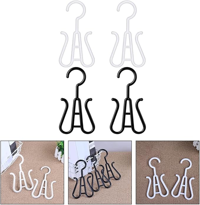 Happyyami 12pcs Thickened Plastic Shoe Display Hooks Sturdy Shoes Organizer for Install Hanging Hooks