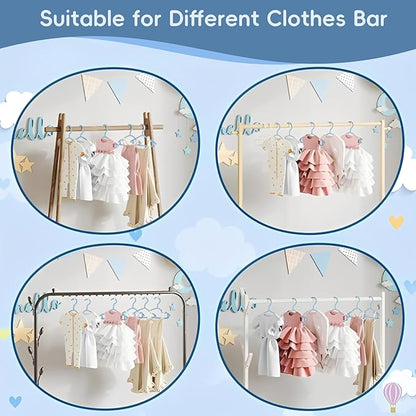 GoodtoU Baby Hangers, 100 Pack Kids Plastic Hangers for Small Childrens Baby Clothes Infant Child Nursery Closet Organization