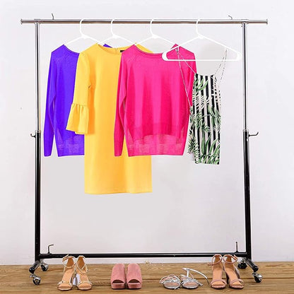 Utopia Home Plastic Hangers 200 Pack - Space Saving Clothes Hanger - Durable & Strong Closet Organizers and Storage with Built-in Strap Hooks - Essential for Shirts, Pants, Skirts & Coats (White)