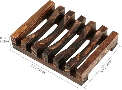 30Pack Wooden Soap Dish for Shower Bulk Soap Holder Savers Wood Draining Tray Case for Bathroom Kitchen Travel Sponge Shampoo Sink,Hand Craft