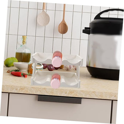 COLLBATH Cup Organizer Kitchen Countertop Storage Rack Two Tier Mug Holder for Tea Cup