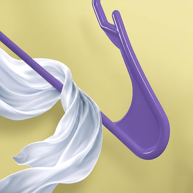 Utopia Home - Plastic Hangers 50 Pack - Space Saving Clothes Hanger - Durable and Strong Closet Organizers and Storage Makes It Ideal Stocking Stuffers or Apartment or Dorm Room Essentials (Purple)