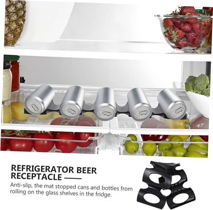 Fridge Drink Organizer for Soda Beer Multi-use Storage Rack Silicone Mat for Refrigerator