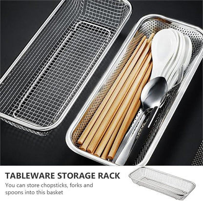 Luxshiny Multipurpose Cutlery Holder Utensil Drying Rack Divided Compartments Silverware Organizer Knives Rack Kitchen Countertop