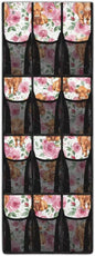 Roses and Highland Cattle Shoe Organizer for Door Hanging Easy to Install Door Hanging Shoe Organizer,Mesh Pockets with 4 Metal Hook Wall Hanging Storage