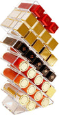 Nimiah Lipstick Organizer Holder 28-Slots - Stackable Clear Fish Shape Lipstick Tower for Vanity, Countertop, Desktop - Space-Saving Storage Holder for Lip Gloss, Makeup Brushes