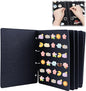 Shoe Charms Organizer, Hanging Shoe Charm Display Holder with 180 Holes 6 Enameled Pin Pages and 2 Front and Back Pages DIY Wall Mounted Portable Shoe Decor Charms Display Stand (Black)
