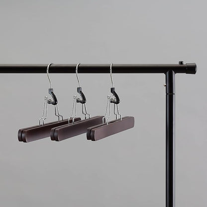 Amazon Basics Wooden Pants Hangers - Cherry, (Pack of 60)