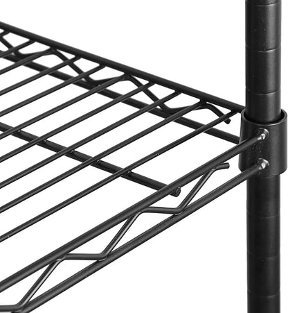 ZENY 4-Shelf Adjustable, Heavy Duty Storage Shelving Unit, Steel Organizer Wire Rack, Storage Rack with Leveling Feet for Kitchen Office Garage