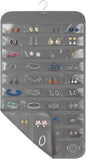 1 Pack Hanging Jewelry Organizer, 80 Clear Pockets earring organizer and storage, Accessories holder organizer for Closet, Jewelries, Necklace, Travel