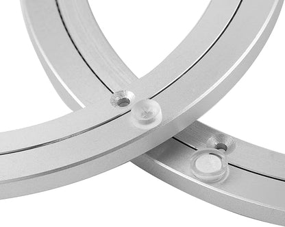 QDiShi 14 Inch Lazy Susan, Heavy Duty Swivel Turntable Aluminum Bearing Metal Rotating Turntable Bearings Swivel Plate Hardware for Dining-Table and Workbench (14 inch)