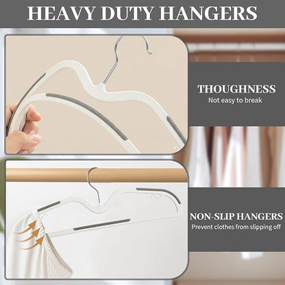 LemonRoad 36 Pack Short Neck Hangers, Upgraded Non-Slip Plastic Hangers Lifts Clothes 3" Higher, Space Saving 360 Swivel Hook for Closet Organizer, Shirts Jackets Dresses, Smooth (Gray)