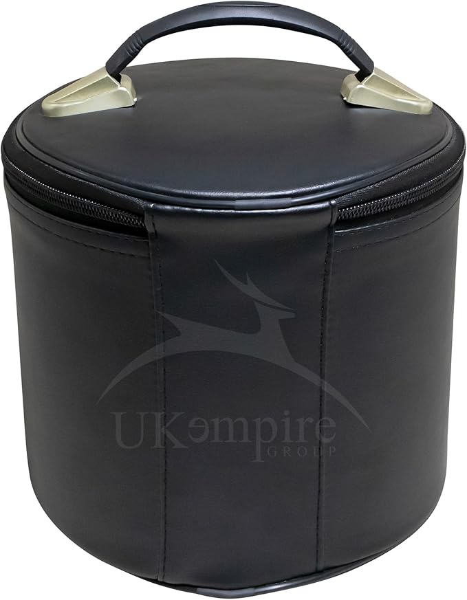 OES Black Fez Case Imitation Leather: Eastern Start Emblem, Hat Carrying Storage Box