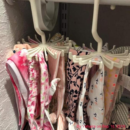3 Pack Twirl Ties Rack Closet Organizer Tie Hanger Hook Headband Holder (White)