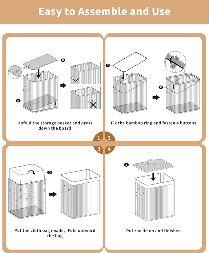 Bamboo Toilet Paper Storage with Lid & Handel, 8 Gallons (30L), Sturdy Toilet Paper Basket, Organizer for Bathroom, Kitchen, Holder with Storage, Natural