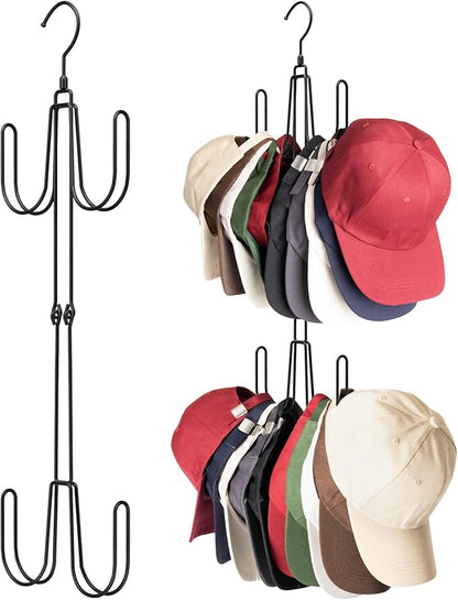 NANATI Hat Hangers for Closet, Stainless Steel Hat Organizer, Hat Racks for Baseball Caps, Cap Organizer for Baseball Caps, 1 Pack