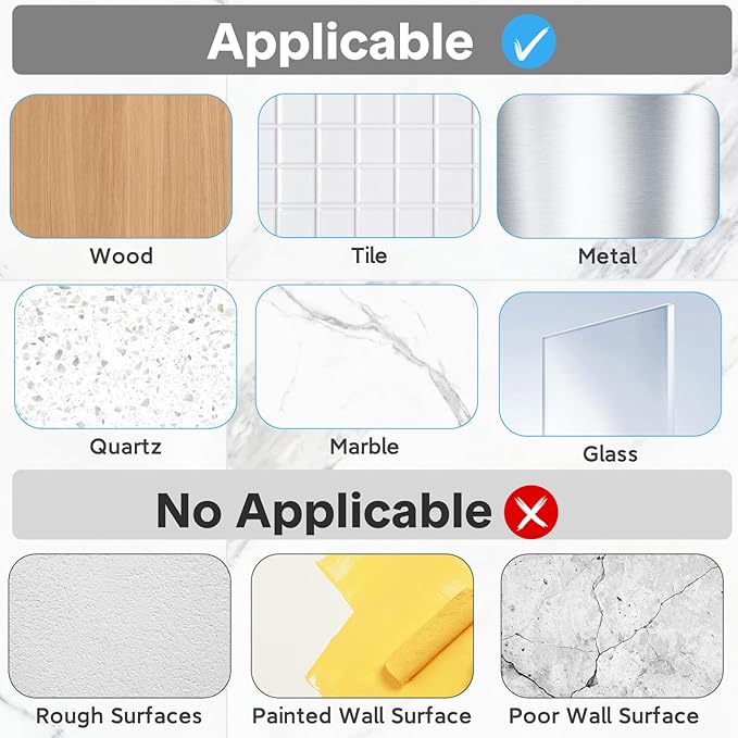 14 Pack Shower Caddy Adhesive Replacement, Strong Adhesive Hooks, Waterproof Shower Adhesive Strips, No Drilling, for Bathroom Storage Shelves and Kitchen Racks
