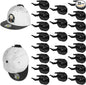 Niunuerga 22 Pack Adhesive Hat Hooks for Wall, Super Strong Hat Rack for Baseball Caps, Hat Organizer Display for Home Decor, Hat Hangers Holder for Wall, Door, Closet, No Drilling (Black)