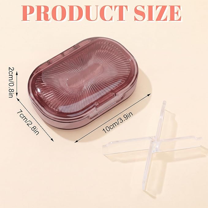 4 Pcs Qtip Holder Pink Hair Tie organizer Small Container Portable Travel Qtips Case Cotton Swab Holder Flosser Dispenser 3.94 x 2.76 Inch