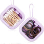 Kathfly 2 Pack Hair Tie Organizer Portable Hairband Holder Portable Hair Accessories Organizer Hanging Storage Container for Cotton Swab Bobby Pin Small Items on Desktop(Purple)