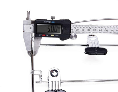 3 Quality Multi Pants Hangers, Space-Saving Multi-Bar Metal Pants Hangers, Stable with Non-Slip Foam Padding, Swivel Hook for 5 Jeans Each, Suit Pants, Scarves, Towels, Trousers (Skirt, 3)
