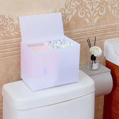 Tampon Holder for Bathroom, Tampons and Pads Container Box, Women Period Storage Holder, White