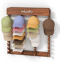 lesolar Wooden Hat Rack for Baseball Caps - Hat Rack for Wall with 40-Slot Display, Farmhouse Hat Holder for Men & Women, Hat Wall Storage for Caps, Western Hats, and More (29.5" x 29.5")