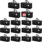 BETU 16 Pack Moving Bags Moving Storage College Dorm Camping Packing Travel PE Heavy Duty, Sturdy Handle, Zipper Large Storage Tote Bag Moving Boxes Box Alternative - Black 29L x 14W x 13H