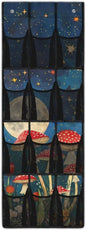 Moon Door Hanger Organizer 12 Pockets Over The Door Closet Organizer Space Saving Mushrooms Multi-Funtion Storage Bag for School