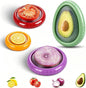 Avocado Saver Set of 4 Silicone Stretch Food Storage Pods, Reusable Produce Saver Containers for Fridge,Onion Keeper Lemon Tomato Vegetable Fresh Keeper