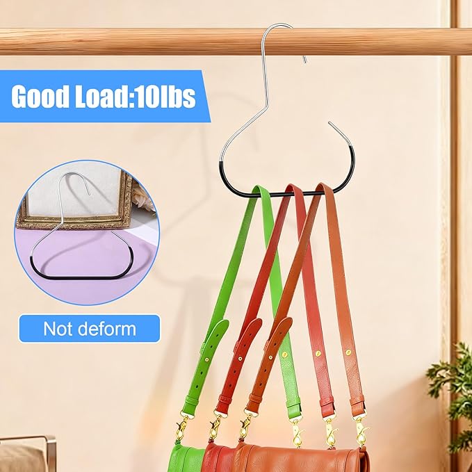 Ouligay 4PCS Hat Organizer for Baseball Caps Hat Hangers for Closet Stainless Steel Ball Cap Storage Organizer Rack Storage for Scarf Clothing Belt Tie Purse Holder