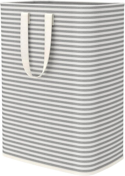 Lifewit 65L Large Collapsible Laundry Hamper, Tall Foldable Dirty Clothes Baskets Waterproof, Freestanding Design with Easy Carry Handles in Dorm Bedroom Bathroom College, Grey