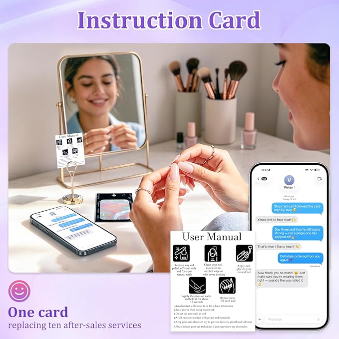 100PCS Press on Nail Packaging Bag, 100PCS Display Card with 231 Pcs Pre-cut Adhesive Tape & Diamond Art Pens & Glue Clay & Tweezers, 6-in-1 Set for Nail Display (Black)