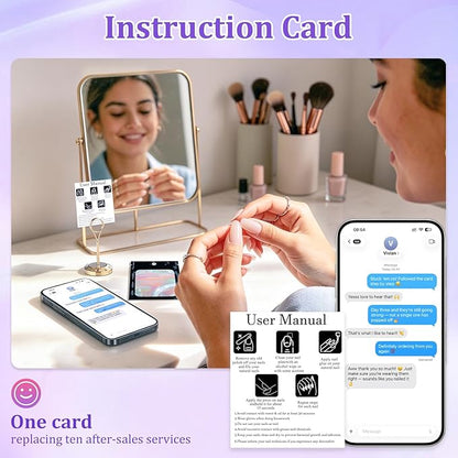 100PCS Press on Nail Packaging Bag, 100PCS Display Card with 231 Pcs Pre-cut Adhesive Tape & Diamond Art Pens & Glue Clay & Tweezers, 6-in-1 Set for Nail Display (Black)