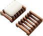 Wooden Soap Dish for Shower,Set of 2 Shower Soap Holder,Self draining Bar Soap Holder for Bathroom, Homemade Soaps Saver Natural Soaps Tray, Vowupt