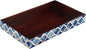 Handicrafts Home 10"x6" Vanity Tray for Bathroom Countertop, Moroccan Bone Inlay Decorative Organizer Tray for Perfume, Jewelry, Cosmetics & Dresser Decor, Rectangular Catchall Tray, Blue White
