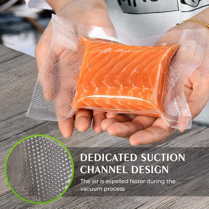 Vacuum Sealer Bags For Food - 100 Quart 11" x 16" - Commercial Grade BPA Free Bag - Durable Customized Size Food Vac Bags for Storage and Sous Vide Cooking - Puncture Prevention