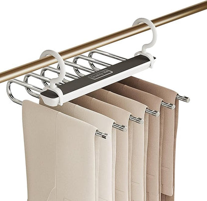 Ergocar Pants Hanger, Space-Saving Metal Wardrobe Storage, Clothes Pants and Hanger, Multi-Function Scarf Storage, 12.4*12.2