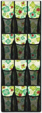 Versatile 12-Pocket Behind The Door Hanging Organizer, Made of Oxford Cloth, Waterproof Foldable and Perfect for Bathroom Bedroom Closet Storage, Lucky Leaf Ladybug