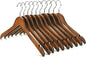 Nature Smile Wooden Coat Hangers Solid Wood Shirt Dress Clothes Hangers(10pcs Retro)