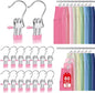 60 Pack Boot Hangers Clips for Closet, Laundry Hooks Hanging Clips Pants Hangers with Clips Legging Organizer Clothes Pins Hanger Clips for Closet Organizer Towel Socks Hats Jeans Home Travel Pink