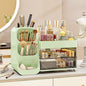 Makeup Organizer with Drawers,Large Capacity Countertop Organizer for Vanity,Bathroom and Bedroom Desk Cosmetics Organizer,Easy To Storage Skincare,Brushes,Lotions (Green)