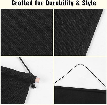 Winmany Wall Hanging Brooch Jewelry Storage Case Canvas Display Stand Enamel Pin Display Banner Holder Earrings Necklace Glitter Pin Collection Organizer (Black)
