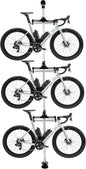 LYNICESHOP Bike Stand, 3 Bike Storage Rack Vertical Bracket for Bicycles, 360° Adjustable Hook Indoor Bike Storage Pole Stand for Garage Indoor Apartment