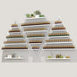 Wall-Mounted Nail Polish Rack, Set of 6 Triangular White Nail Polish Shelf Lipstick Perfume Cosmetic Display Shelf for Home Spa Nail Salon Shop